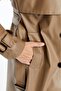 Reglan Sleeve Women's Leather Trench Coat/Jacket - 5