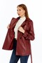 Women's Leather Trench Coat/Jacket - 6