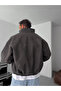 Anthracite Bomber Leather Jacket Ep-7321 - 7