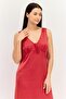 Women Microdot Print Maxi Dress, Red - 4