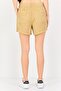 Women Solid Basic Shorts, Khaki - 2