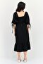 Women Ruched Tiered Dress, Black - 4