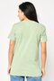 Women Crew Neck Short Sleeves Embroidered Logo T-Shirt, Oregon Green - 4