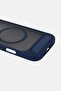 iPhone 16 Pro Matteo Case With Bottom Stand Grip, Navy - 4