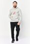 Men Heather Long Sleeves Hoodie Sweatshirt, Grey - 2