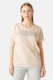Women Plus Size Short Sleeves Training T-shirt, Beige
