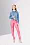 Women Washed Denim Jacket, Blue - 4