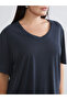 Soulife Black Plus Size V-Neck Women's T-Shirt 2-Pack - 4