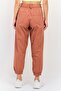 Women Regular Fit Solid Jogger Pants, Saddle Brown - 3