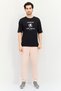 Men Sportswear Fit Brand Logo Short Sleeve Outdoor T-Shirt, Black - 2