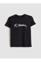 Black Crew Neck Ataturk Themed Women's T-Shirt - 5