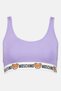 Women Brand Logo Non Padded Bralette Underwear, Purple