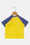 Toddlers Boy Crew Neck Graphic Print Short Sleeve Top, Yellow - 2