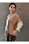 160X40 cm Combed Cotton Beaded Design Women's Shawl - 4
