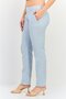 Women Cigarette Fit Textured Straight Leg Pants, Multicolor - 2