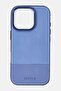 iPhone 16 Pro Cuir Two-Tone Leather Protective Case, Blue