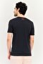 Men Loose Fit Short Sleeves Outdoor T-shirt, Black - 4
