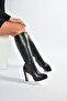V820660609 Black Thick Platform Heeled Women's Boots - 4
