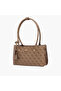 Monogram Texture Shoulder Bag with Double Handle - 2