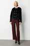Plush Fabric Buttoned Jacket - 3
