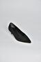 V404090302 Black Suede Pointed Toe Low Heel Women's Shoes - 4