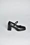 T820059109 Black Thick Heeled Women's Shoes - 6