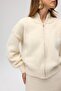 Eskara Zippered Ecru Knitwear Cardigan - 8