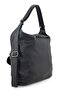 Women's Black Soft Washed Leather Shoulder Backpack Crossbody Bag - 4
