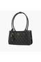 Monogram Texture Shoulder Bag with Double Handle - 2