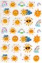 Sticker Embossed A4 Size Sticker Notebook, Planner Label-(Lim501) - Sun Rainbow