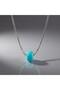 Classic Blue Evil Eye Beaded Women's Necklace – Minimal Design, Antiallergic Silver Color - 4