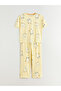 Crew Neck Patterned Women's Pajamas Set - 4