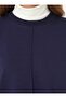 Ribbed Detail Front Tunic & Pants Sports Set - Navy Blue - - 4