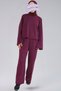 Seasonal Crop Pants Set - Crop & Straight Leg Pants Seasonal Fabric Women's Top-Bottom Set - 7