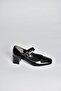 T820010360 Black Rustic Thick Heeled Women's Shoes - 7
