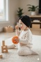 Girl's 100% Cotton Stretchy Combed Cotton Bow Detailed Bonnet Beanie - 3