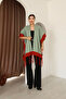 Tasseled Color Block Winter Knitwear Shawl - 3