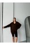Women's V-Neck Oversize Knitwear Sweater - 4