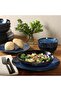 Matisse 16 Piece Double Bowl Dinnerware Set, Cobalt Blue - 5