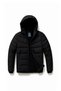 Polar Fleece Fixed Hood Puffer Coat--1468-- - 6