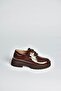 V820007108 Brown Patent Leather Thick Soled Classic Shoes - 4