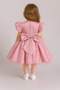 Girls' Front and Back Bow Detail Pearl-Embellished Collar Ball, Party, Graduation, Birthday Dress - 2