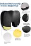 Thickened Coccyx Orthopedic Seat Cushion, Memory Foam Ergonomic Seat Cushion for Bigger Size People, Fit for Office Chair, Car Seat, Wheelchair (Black) - 5