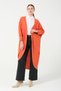 Hatunatila Crochet Detailed Knitwear Poncho Cardigan 8556 Orange - 4