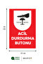 Sign from the Warning Sign Series,'Emergency Stop Button' - 35X25 cm 3 mm Forex Foil Printing - 4