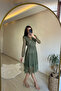 Women Double Breasted Collar Lace Tulle Dress Nm010 - 3