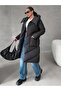 Hooded Puffer Long Coat - 3