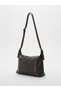 Metro Brown Women's Wide Lined Crossbody Shoulder Bag - 2