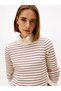 Women's Slim Fit Striped Cashmere Blend Knitwear Dress - Multi-Colored - 4