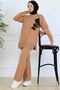 Processing Detail Knitwear Set S1067 Mink